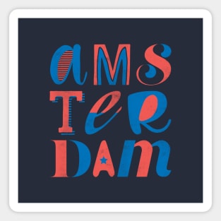 Amsterdam typography Magnet